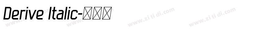 Derive Italic字体转换